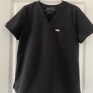 Figs scrubs women black L Catarina top